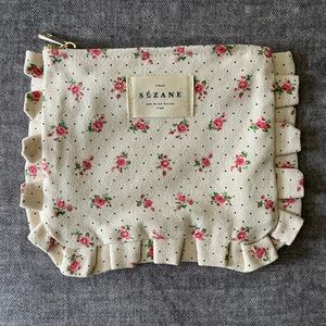 NEW Sezane floral flat pouch